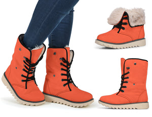 Bright Red Polar Boots